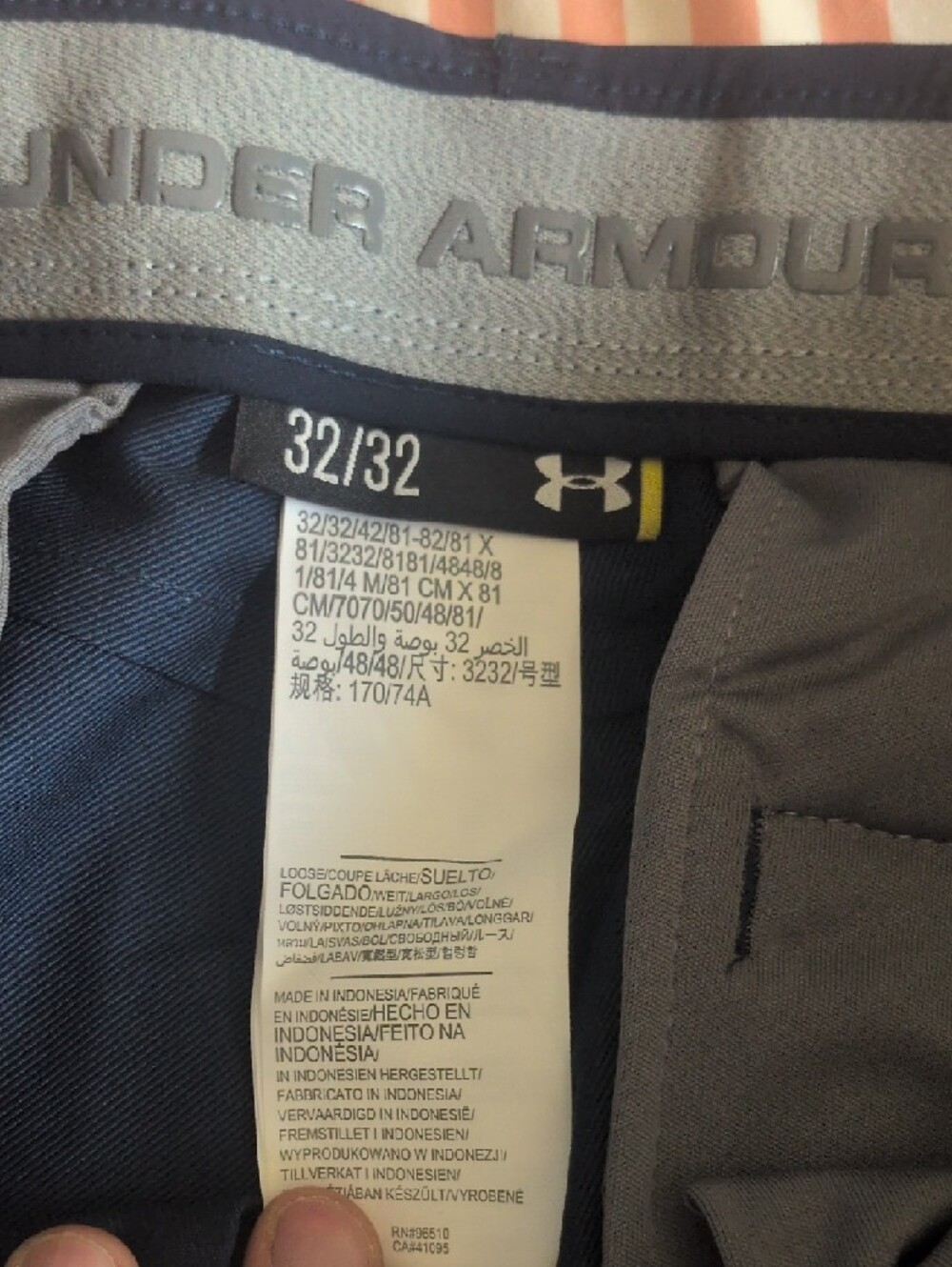 Under Armour Navy Tapered Athletic Golf Pants - Picture 7 of 9